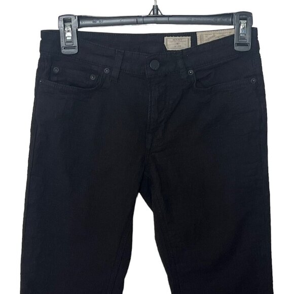 AllSaints Mast Skinny Jeans Croc Black Women’s Size 26 Low Rise Stretch Denim - Picture 9 of 13